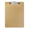 Bazic Products Bazic Standard Size Hardboard Clipboard w/ Low Profile Clip Pack of 24 1805